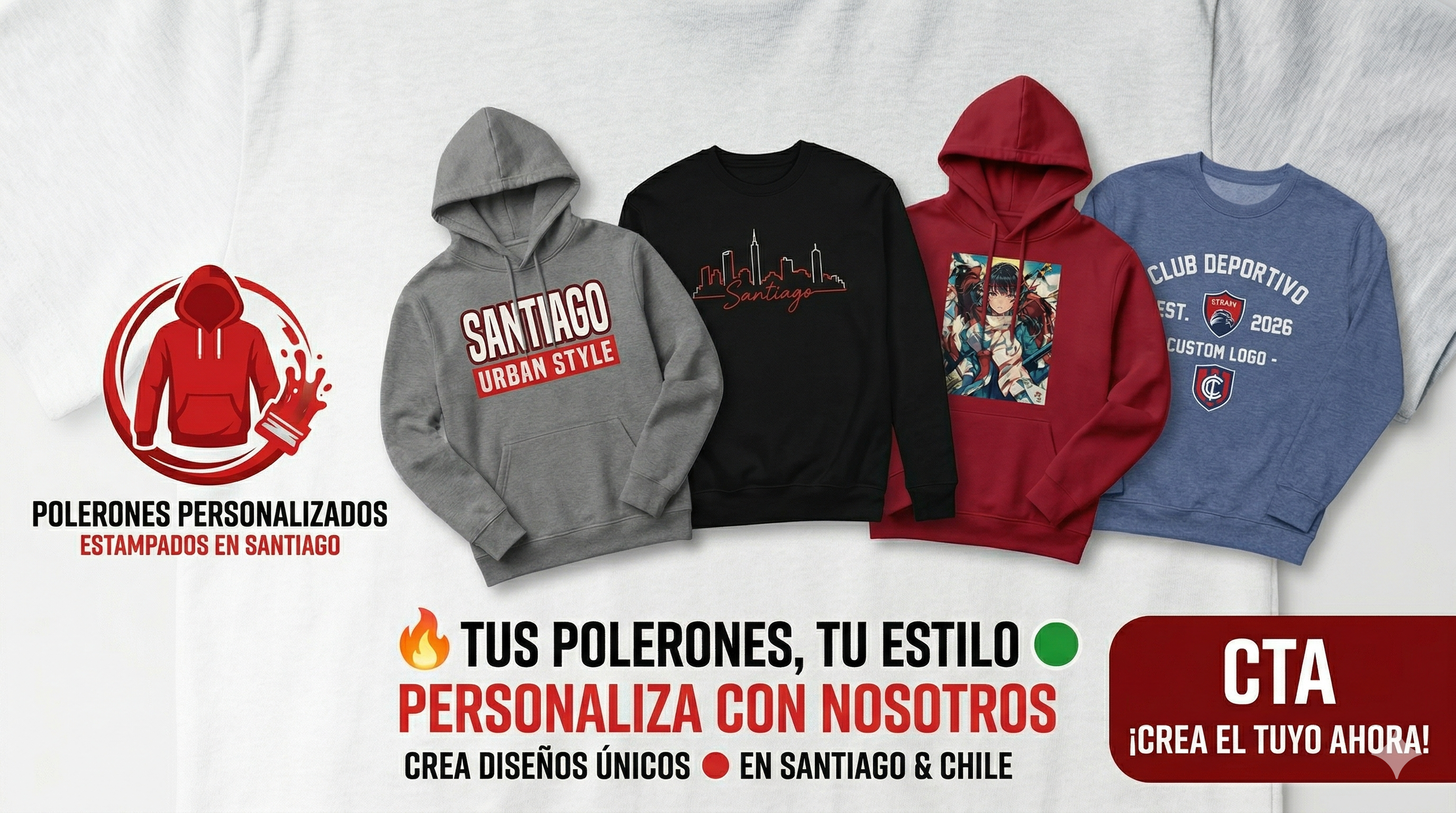 Polerones Personalizados en Santiago Chile